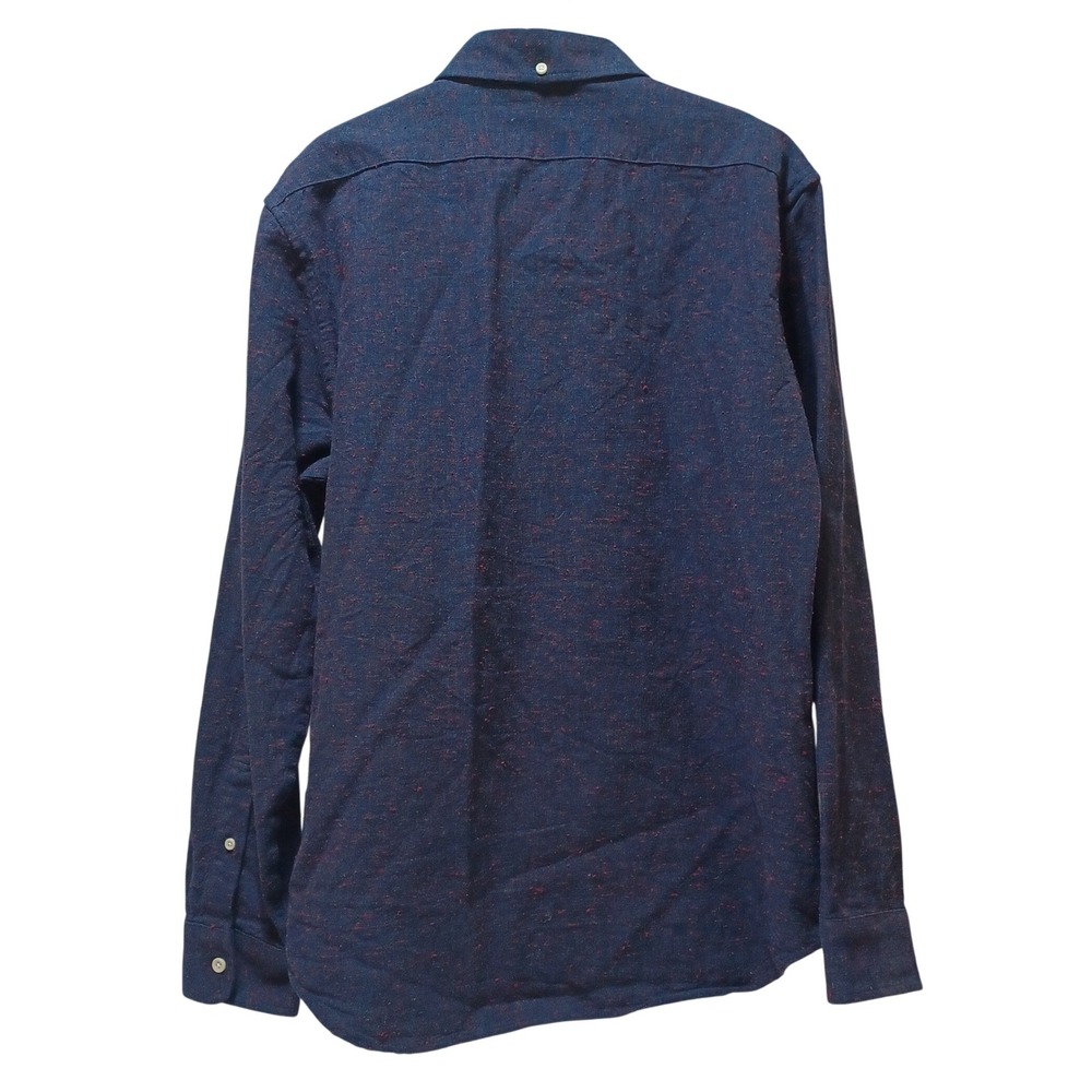Taylor Stitch Huckberry L Button Down Navy Red Fleck Heritage Americana Layer - Picture 2 of 8